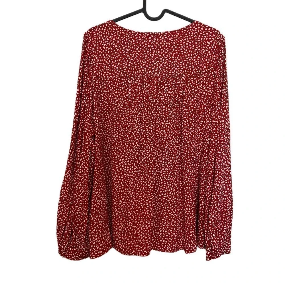 NWT Madewell Kinston Side-Button Wrap Top in Park Picnic Size XXL